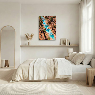 «Turquoise River Pools in Red Rock Canyon», art mural sur toile