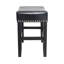 Ensemble de 2 tabourets de comptoir en cuir 26 po, 2 pièces, noir-119320536