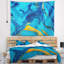 Tapisserie mélange de peinture en acrylique bleu doux-28501685
