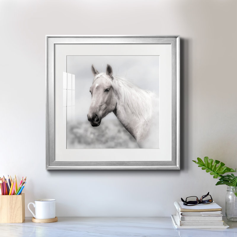 Wild and Free - Peinture encadrée, Toile encadrée argentée, H 22,5 po x l 22,5 po x P 1,5 po