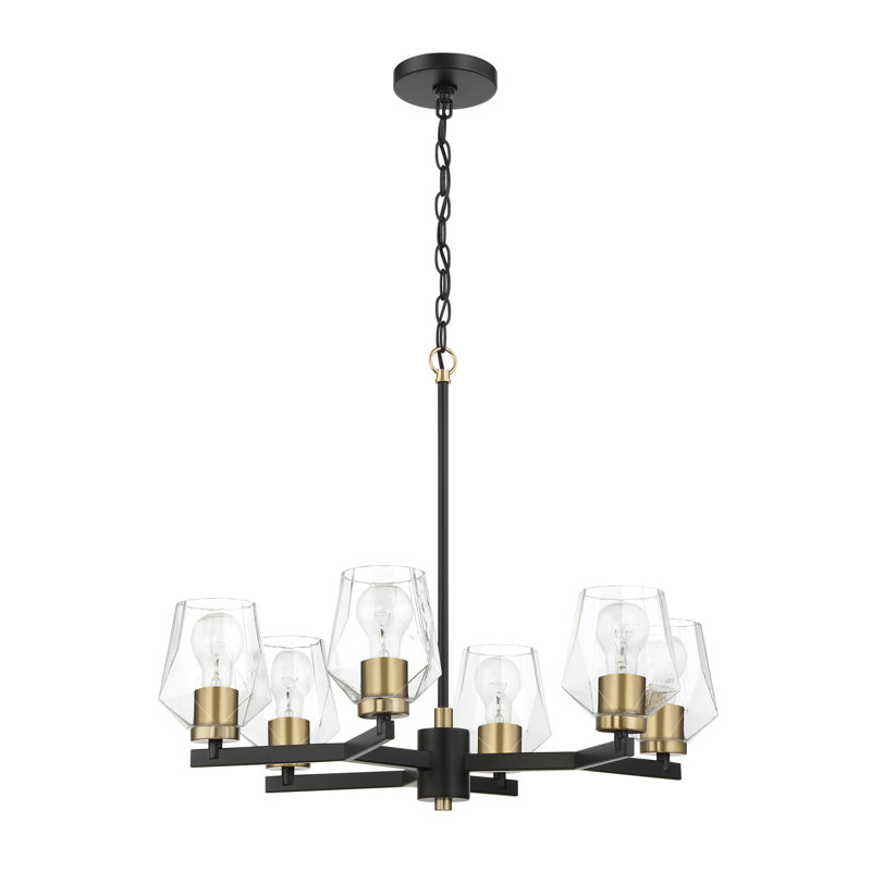 Lustre classique 6 lumières à abat-jour Aneea