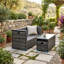 89cm Wide Straight Wicker Patio Sofa