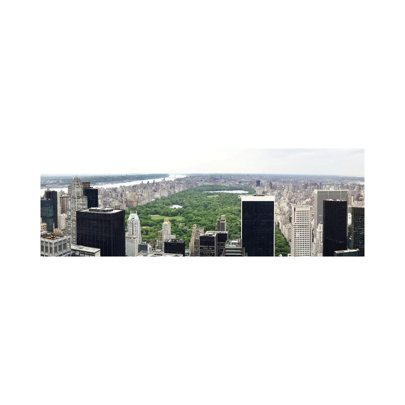 New York Skyline Cityscape (Manhattan - Central Park) - Wrapped Canvas Panoramic Print, 30.48 cm H x 91.44 cm W x 1.91 cm D