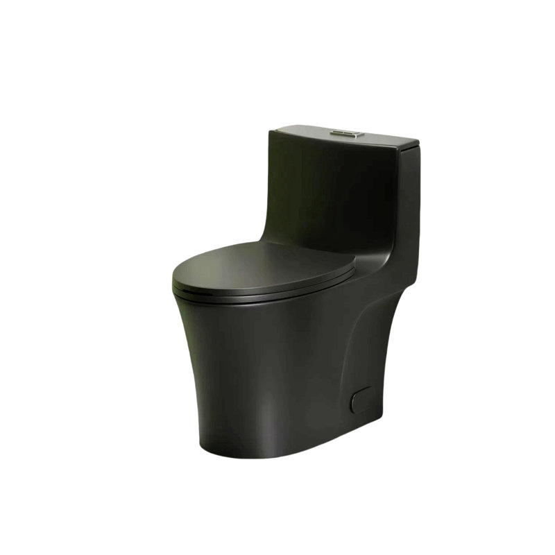 1.1/1.60 Gpf Dual-Flush One Piece Toilet, Button On Tank Top S-Trap, Water-Saving Elongated Comfort Height Floor Mounted, Soft Closing Seat,1000 Gram Map Flushing Score Toilet