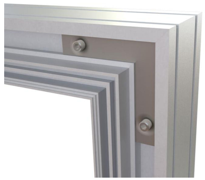 Modern Solid Double Hidden Door with Handle Planum 0010 Primed with Gold Hidden Frame 36 in. x 84 in. Right-hand Inswing Gold Frame Hinges Lock Handle Modern Wardrobe Wood Solid Doors