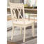 De 2 chaises blanches, dossier, placage de pin pour les chaises de salle à manger-2043355030