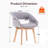 Modern Dining Room Accent Arm Chairs,Fabric Mid-Century Upholstered Side Seat with Solid Wood Legs-67844279