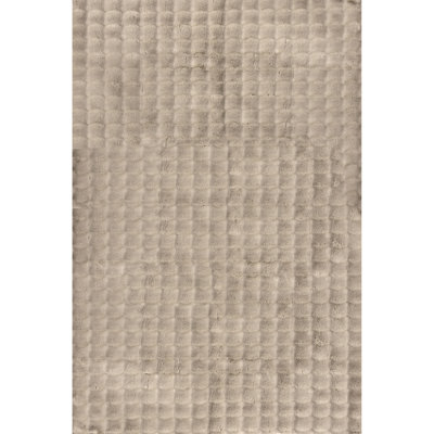 Jeni SuperiorWash Solid Faux Rabbit Machine Washable Area Rug