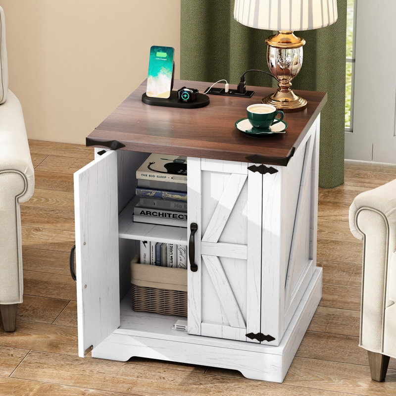 Table d'appoint Rustic, Blanc