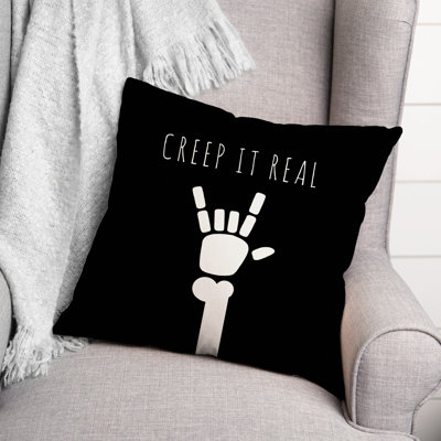  Creep It Real Skeleton Throw Pillow
