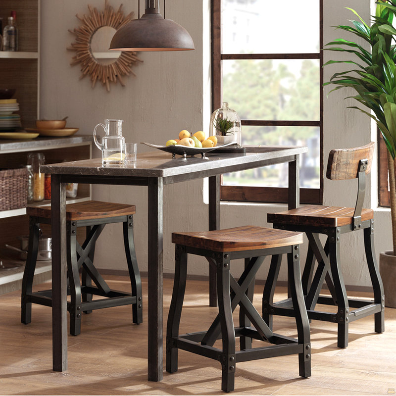 Tabouret de comptoir avec dossier