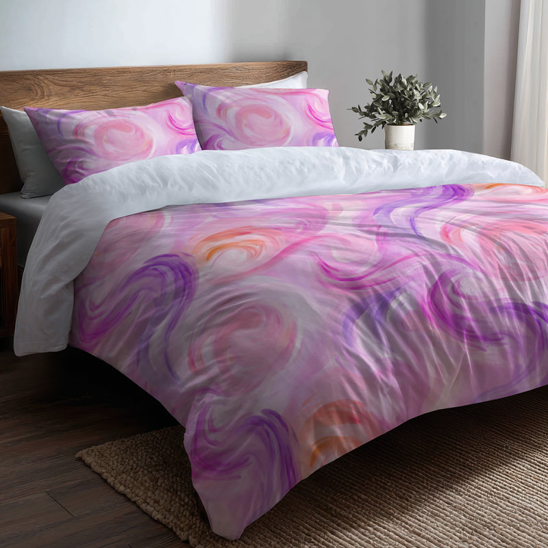 Ensemble de 4 édredons pour filles - Ensemble de literie Sweet Cotton Candy, Queen Comforter + 3 Additional Pieces