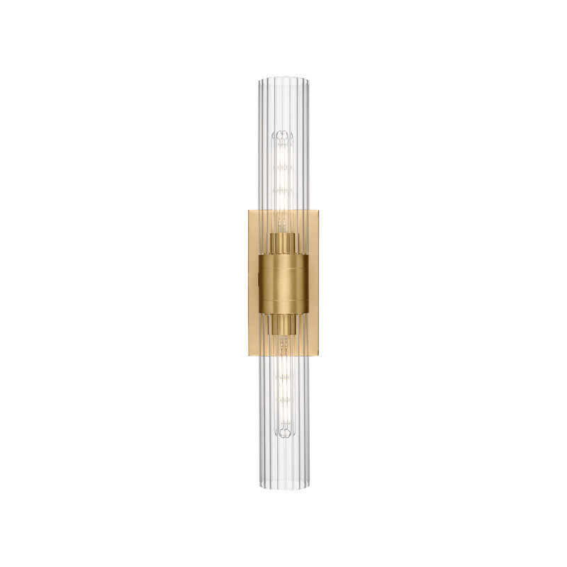 Mahlik 2 - Light Dimmable Vanity Light, Brushed Brass, Clear