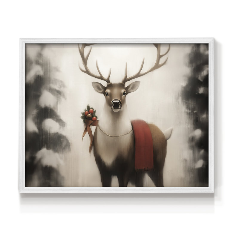 Art de Noël - DCCCLxxvi - reproduction encadrée, H 8 po x l 10 po, Blanc
