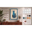 Geometric Blue Cat Mid-Century - Wrapped Canvas-1277903244-1277903254