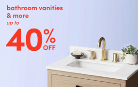 bathroom vanities & more on clearance