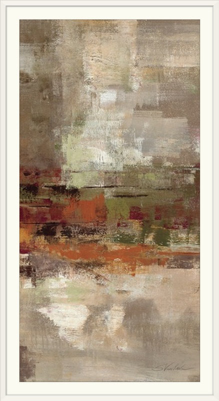«Landing Panel II» par Silvia Vassileva, reproduction d'art, H 32 po x l 20 po x P 1 po, Cadre blanc