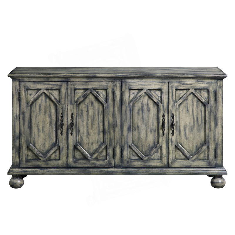 Console rustique avec portes à motifs