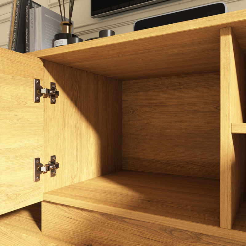 Meuble télé 78,7 po avec lumières DEL pour téléviseur de 90 po ou moins 78,7 po