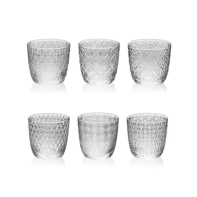 Sixties Glass Drinking Glass, Clear