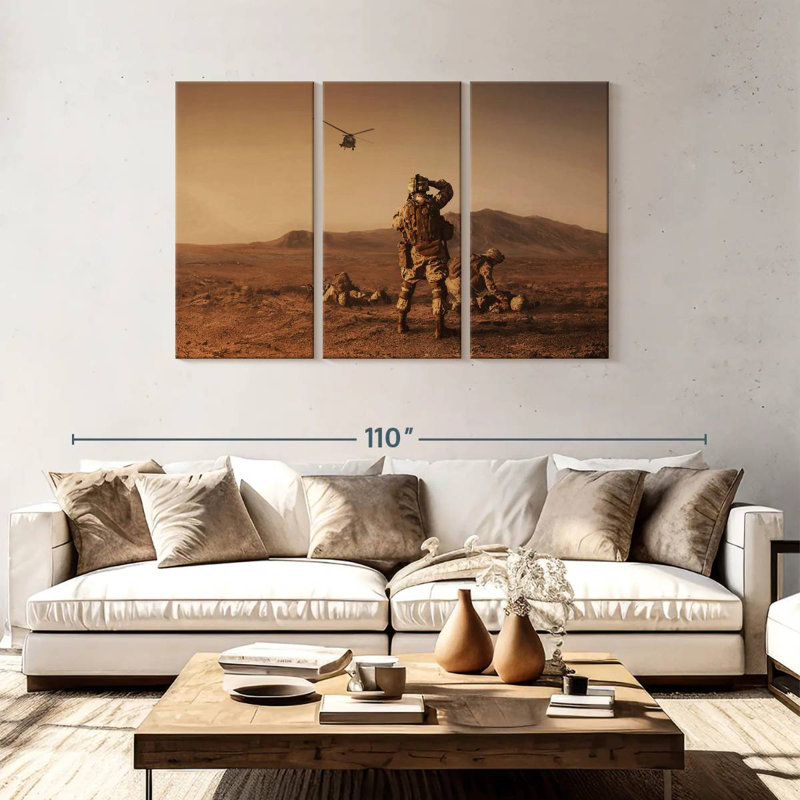 Lelar Medevac Army, 48" H x 74" W