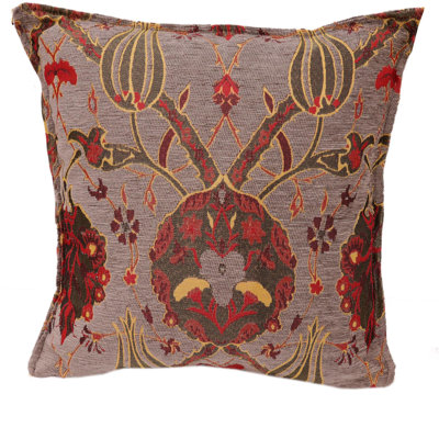 Turkish Pillow Tassels Chenille Reversible Throw Pillow
