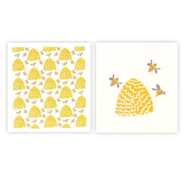 Bless international Lemons And Lavender 2 Tier Tray Kitchen Cotton Tea  Towels