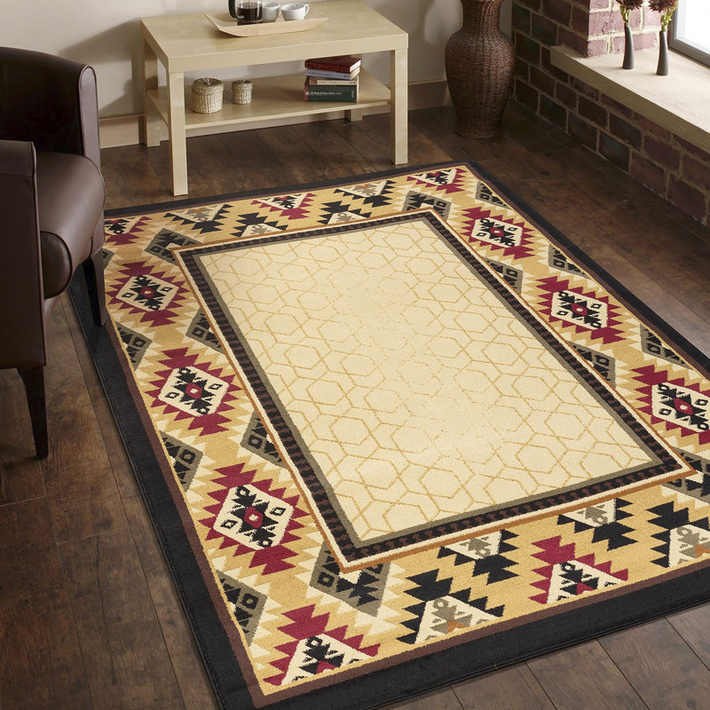 Tapis crème Tribes, Rectangle 7 pi 10 po x 10 pi 3 po