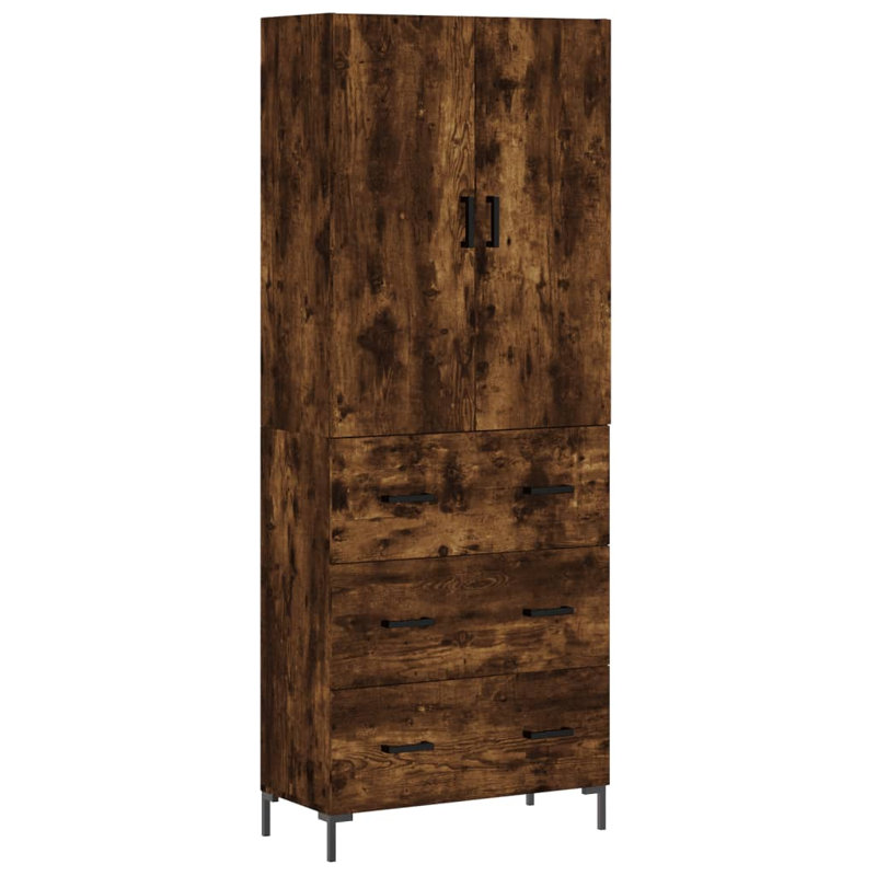 Kifer 69.5 cm W Highboard, Smoked Oak