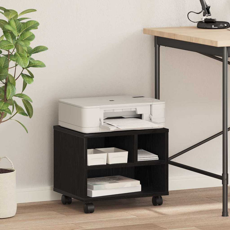 Printer Stand, Black Oak, 33.5cm H x 41cm W x 32cm D