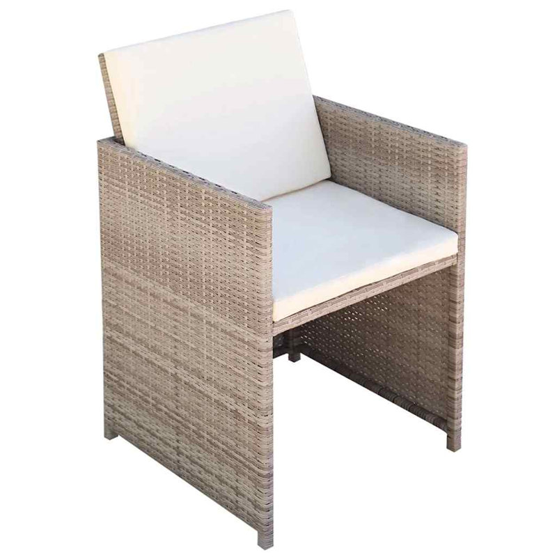 Henryson 12 - Person Wicker Patio Dining Set with Rectangular Table , Cushions Included, Beige