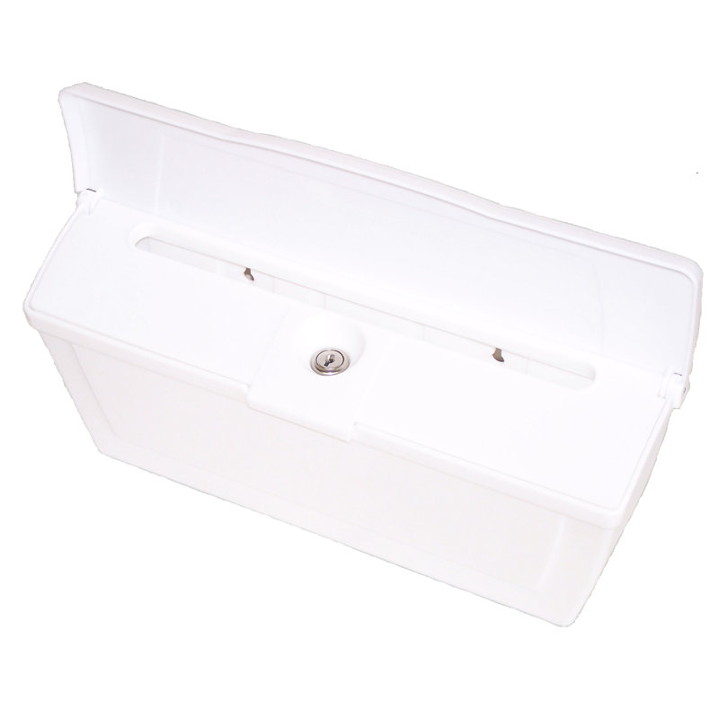 White Lockable Wall Mounted Plastic Mailbox