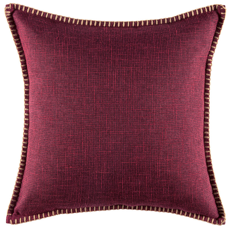 Coussin en tissu, Canneberge rouge, 20 po x 20 po, Oui