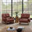Esmiralda 35.83'' W Genuine Leather Accent Lounge Armchair with Ash Wood Frame-103340482