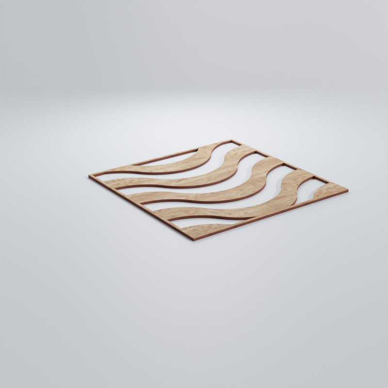 Panneaux muraux décoratifs en bois Parker, Chêne rouge, H 23,375 po x l 23,375 po x P 0,375 po