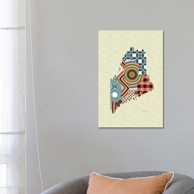 Maine State by Lanre Studio - Gallery-Wrapped Canvas Giclée on Canvas, Wrapped Canvas, 66.04 cm H x 45.72 cm W x 3.175 cm D