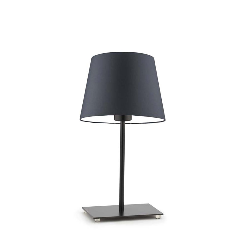 Asaun Metal Table Lamp, Black, Graphite