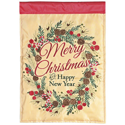 House Flag Merry Christmas And New Year