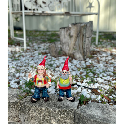 Ensemble de statues gnome 2 pièces Decasanova
