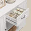 Buffet de style champêtre de 45,7 pouces avec 2 portes, 1 tiroir et des étagères ouvertes-1059253718