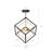 3 - Light 15" Caged Modern Geometric Semi Flush Mount Lighting