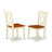 5 Piece Modern Dining Table Set Includes a Rectangle Wooden Table with Butterfly Leaf and 4 Kitchen Dining Chairs, Buttermilk & Cherry-1667057612