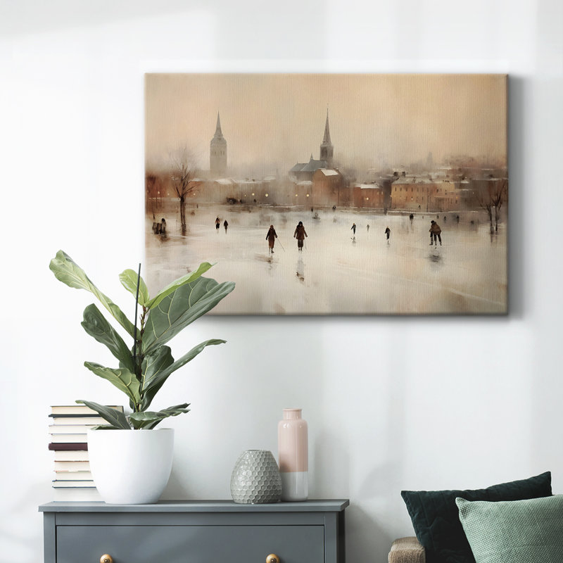 Paysage rétro -DCCDXV, H 41 po x l 61 po x P 1,5 po, Toile tendue