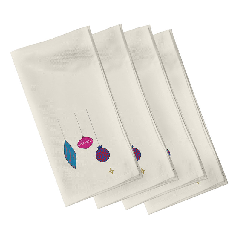 Mermec Polyester No Pattern Square Napkin