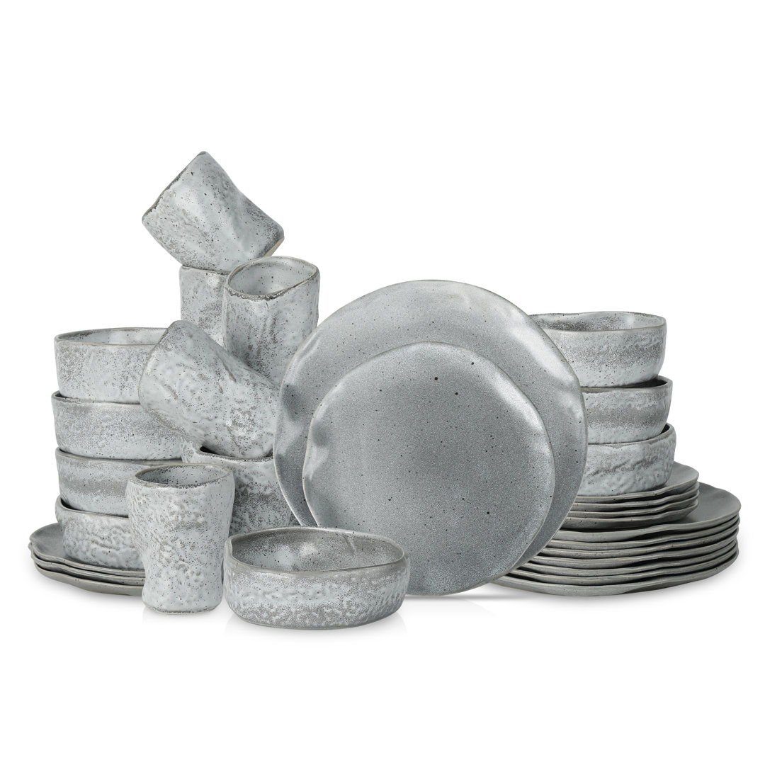 Atik 32 Piece Stoneware Dinnerware Set - Service for 8 (Set of 8) Stone By Mercer Project 