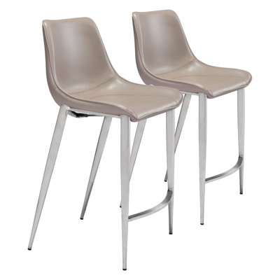 Magnus Upholstered Counter Stool with Metal Frame