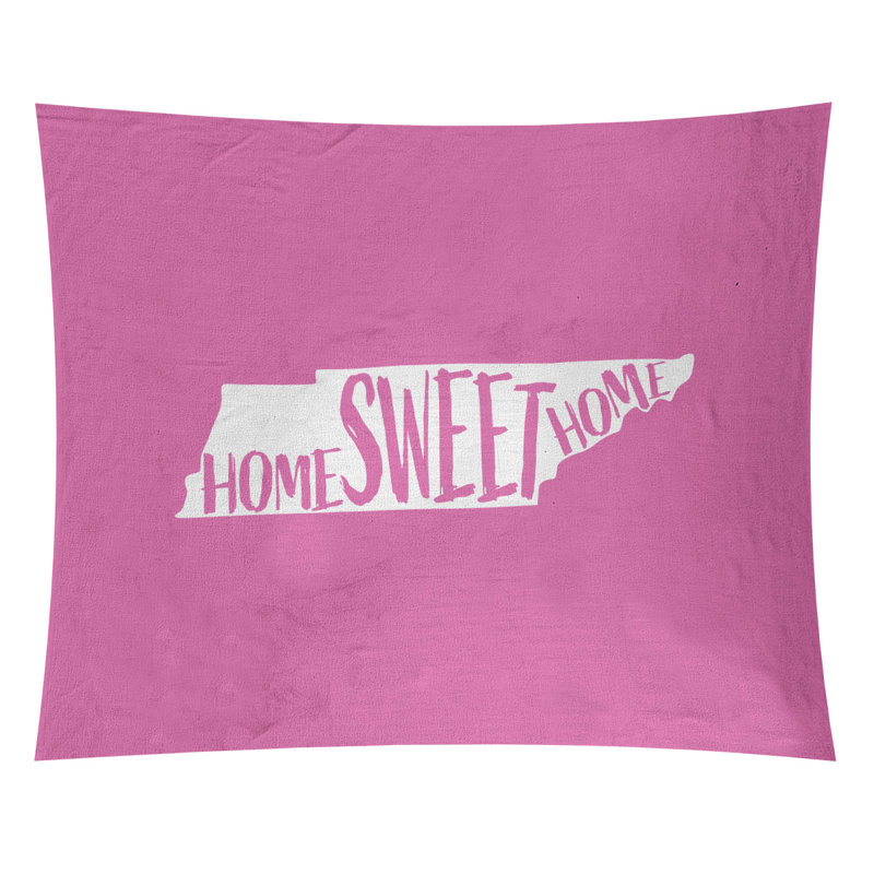 Tapisserie Home Sweet Tennessee, H 104 po x l 88 po, Rose