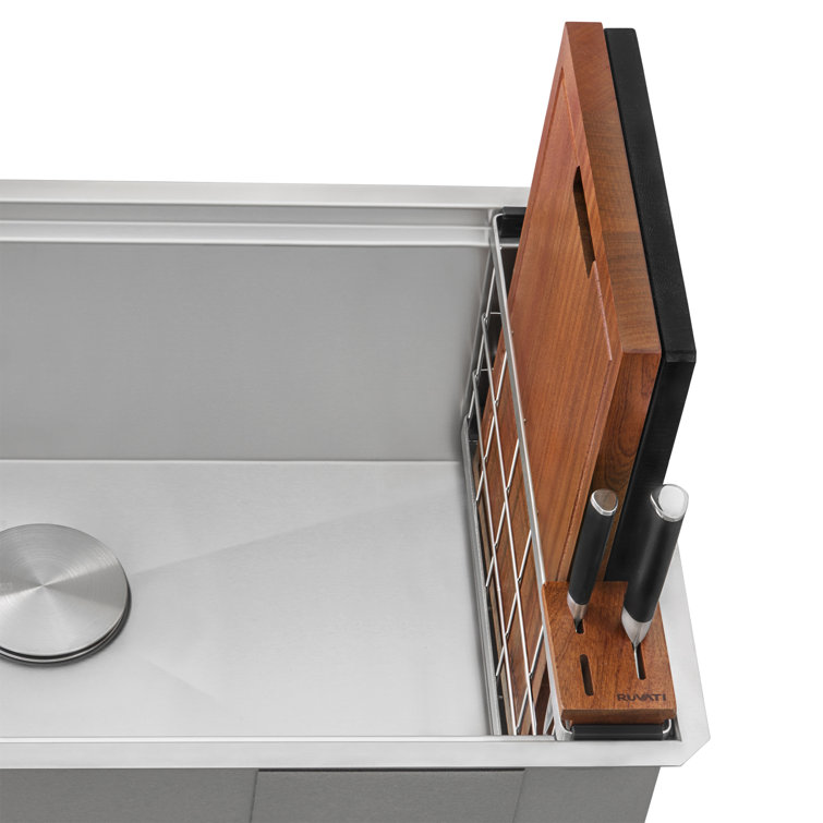 RVA1580 Ruvati Multi-function Workstation Organizer and Caddy with Soap Dispenser and Knife Block