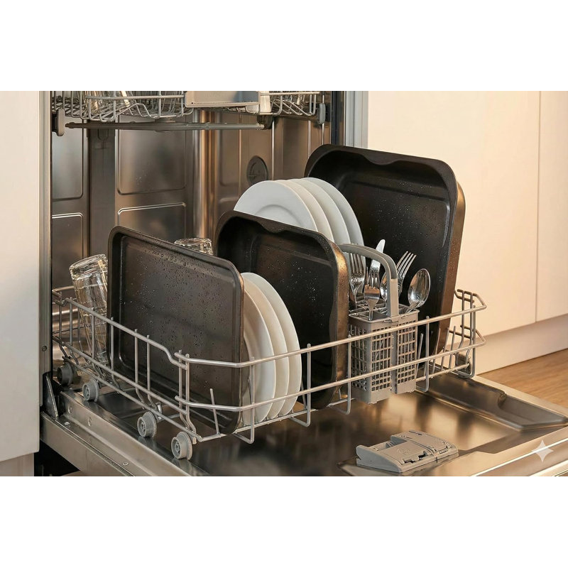 KitchenSmith Non-Stick Steel 3 Piece Baking Tray Set