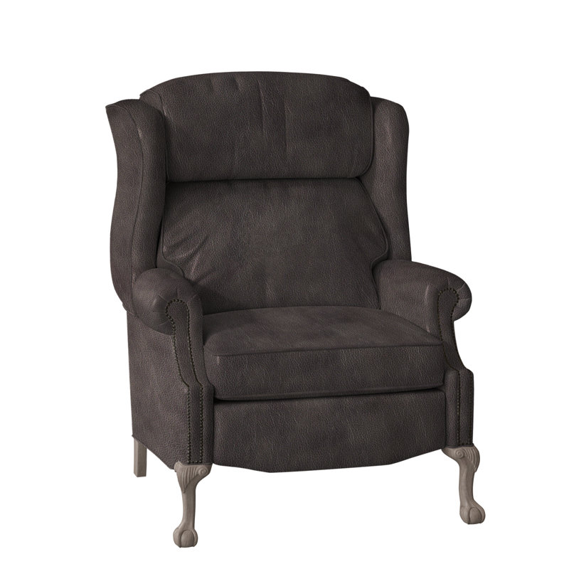 Fauteuil inclinable en cuir Maxwell, Cuir véritable cerise corinthienne, Pierre, Manuel